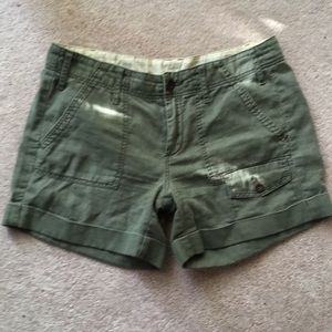 Anthropologie PAPER BOY khaki green shorts 4
